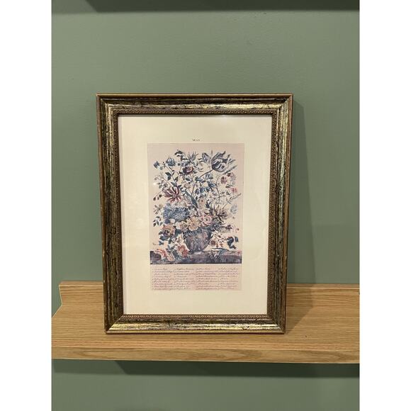 Vintage Print May Botanical Print by Robert Furber Twelve Months of Flowers - Picture 1 of 5
